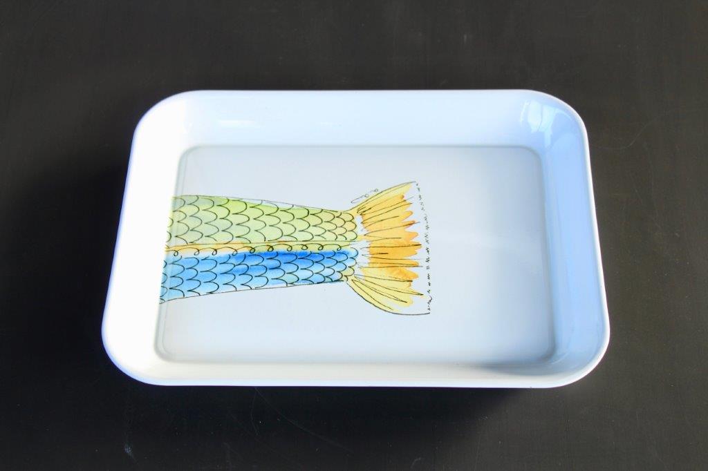 Fish Tale Enamel Tray